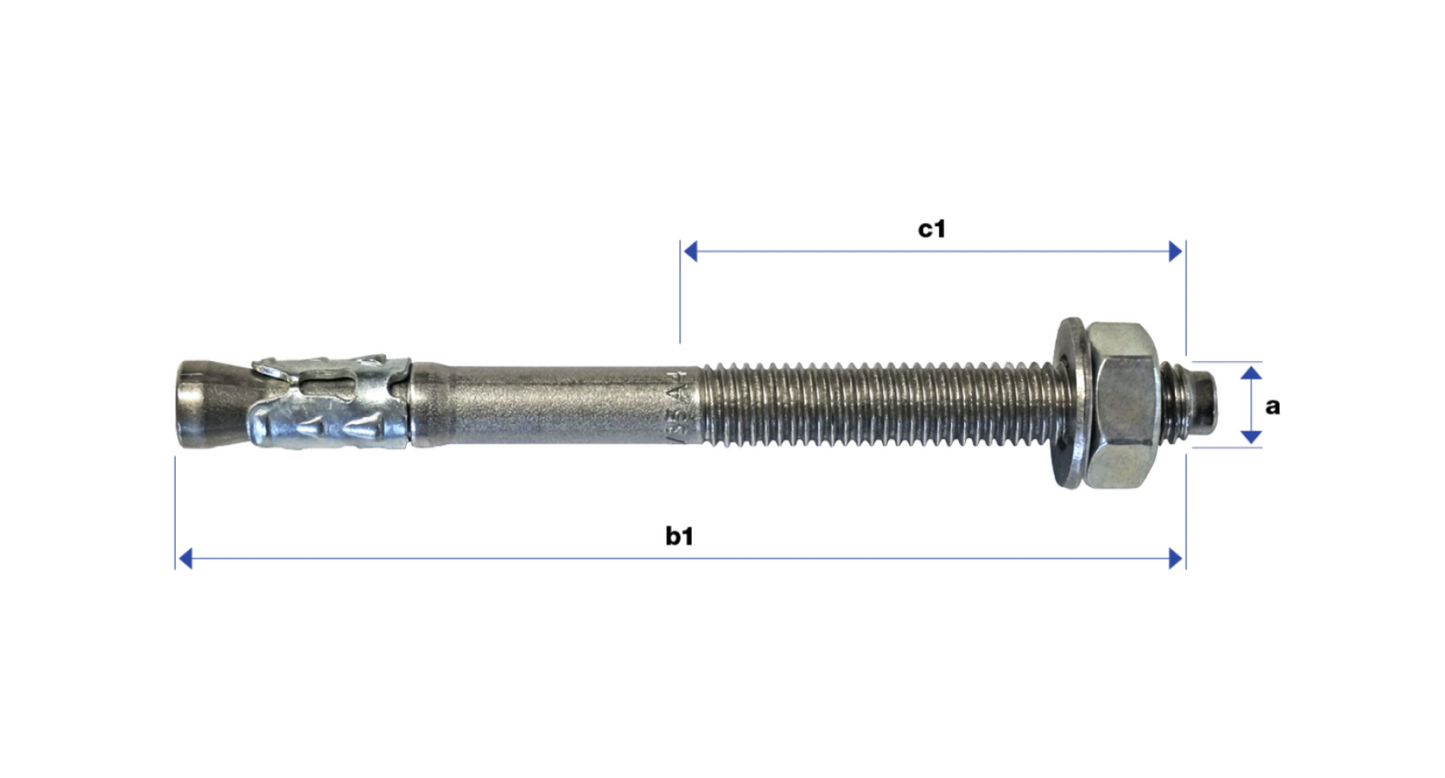 Goujon d'ancrage avec filetage extérieur