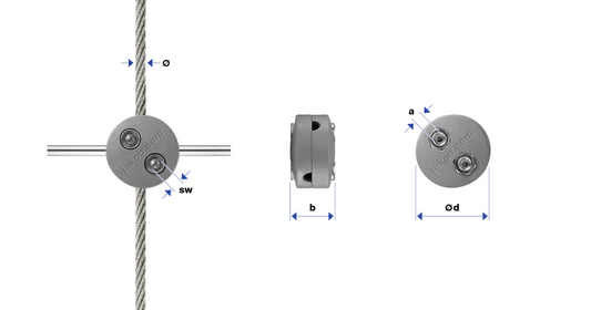 Serre câble à croix en plastique