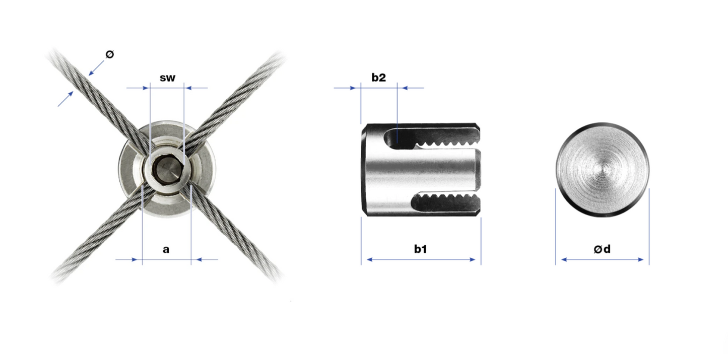 Serre-câble à croix