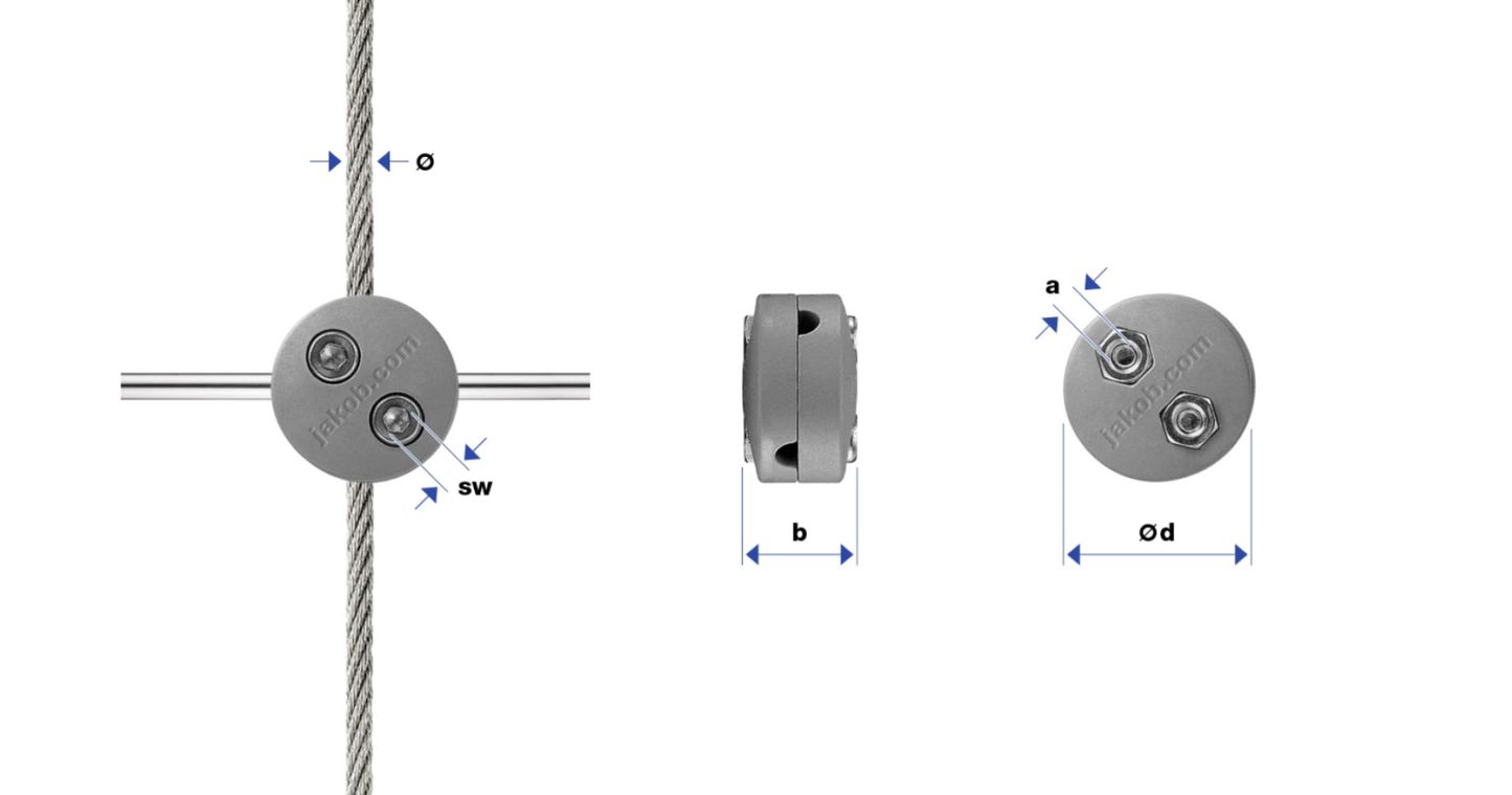 Serre câble à croix en plastique